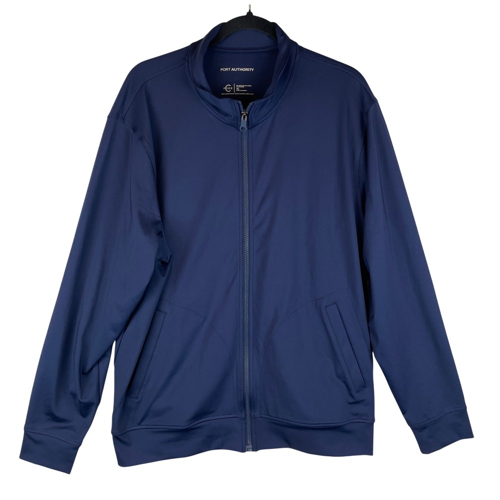 Port Authority Mens XL C-Free Full Zip Jacket Navy Blue‎ Recycled Performance